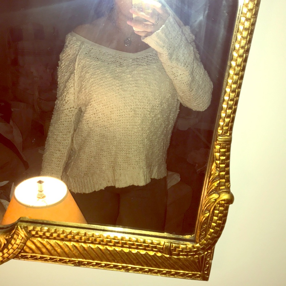 White free people sweater